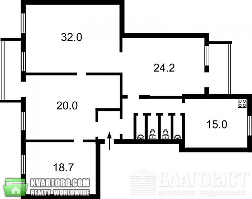 Sell 4-room apartment. Киев,  Богдана Хмельницкого — photo 7