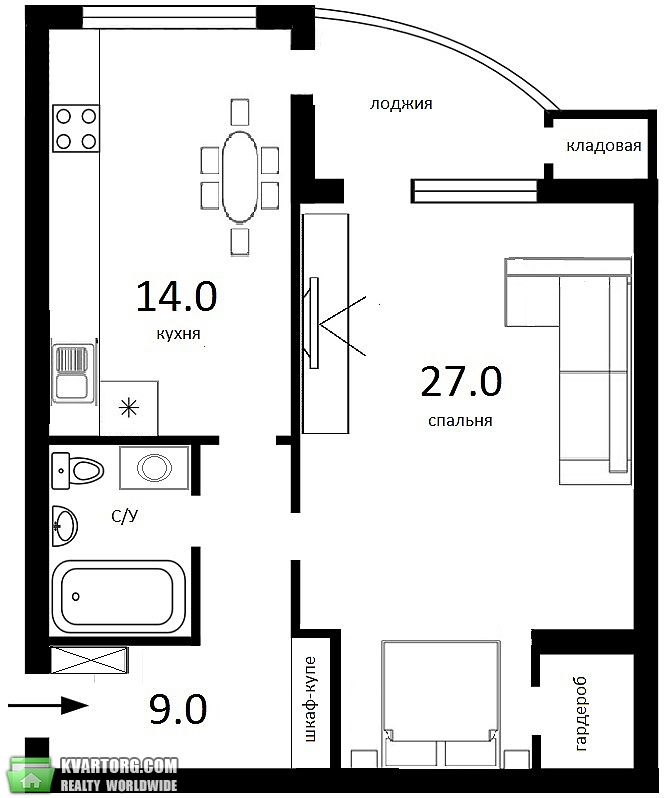 Rent out 1-room apartment. Киев,  Григоренко пр — photo 2