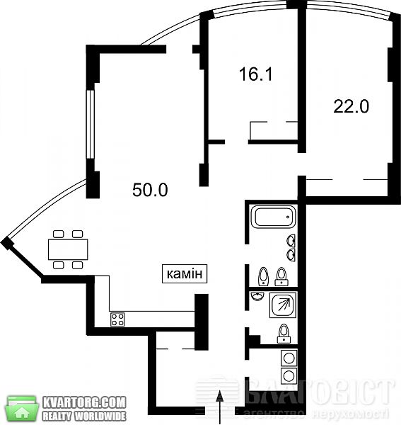 Sell 3-room apartment. Киев, Глыбочицкая — photo 7