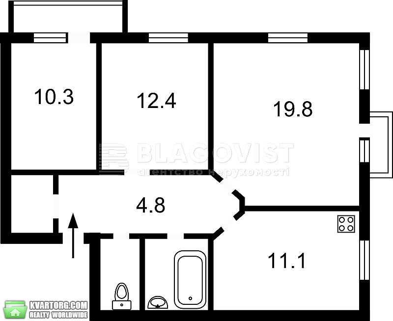 Sell 3-room apartment. Киев, луценка дмитра — photo 2