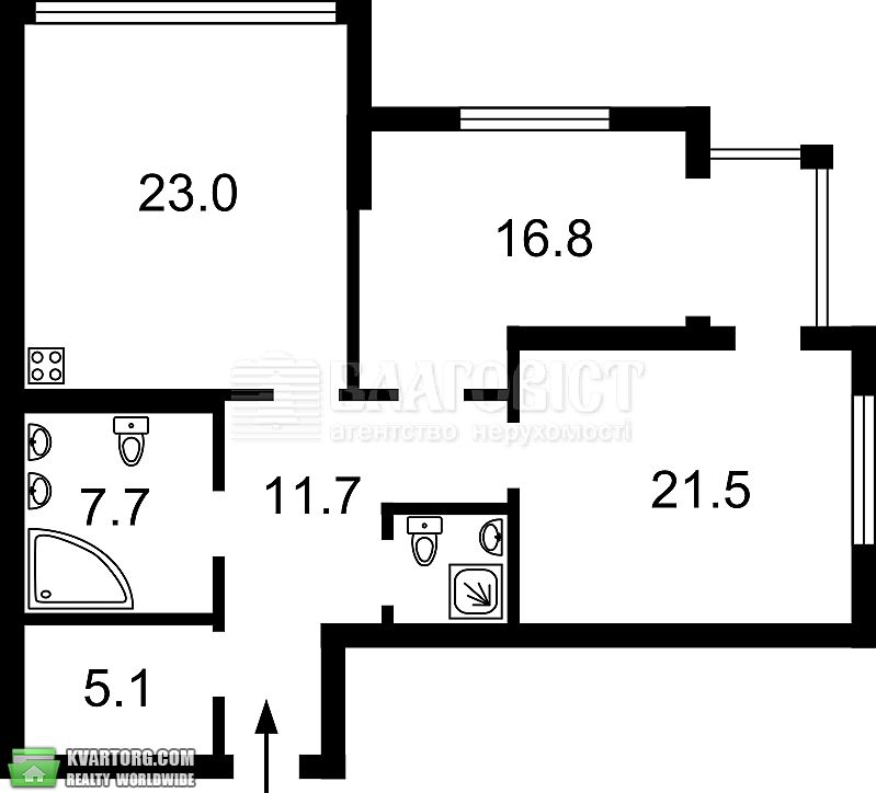 Sell 2-room apartment. Киев, трускавецкая — photo 2