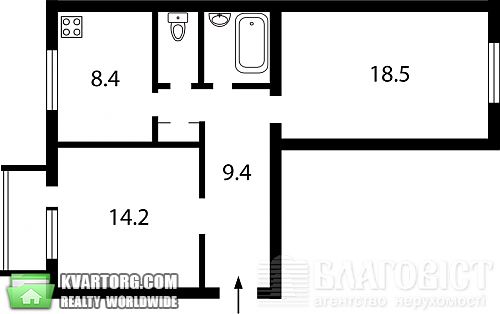 Sell 2-room apartment. Киев, Бастионная — photo 4