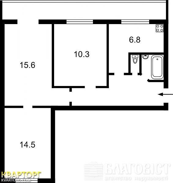 Sell 3-room apartment. Киев,  Серафимовича — photo 2