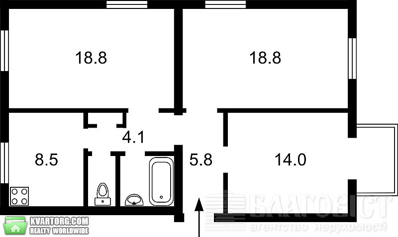 Sell 3-room apartment. Киев,  Киквидзе — photo 4