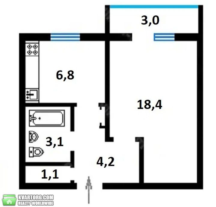 Sell 1-room apartment. Киев,  Теремковская — photo 2