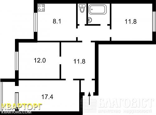 Sell 3-room apartment. Киев, Срибнокильская — photo 2