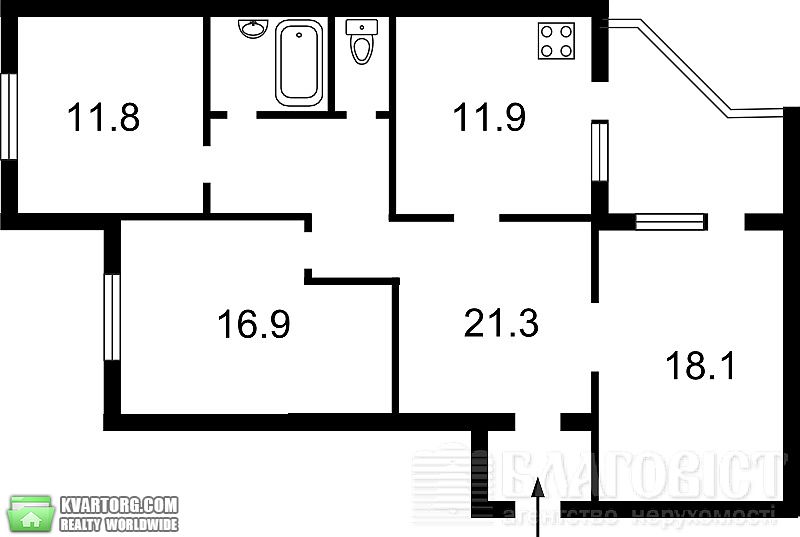 Sell 3-room apartment. Киев,  Милославская — photo 2