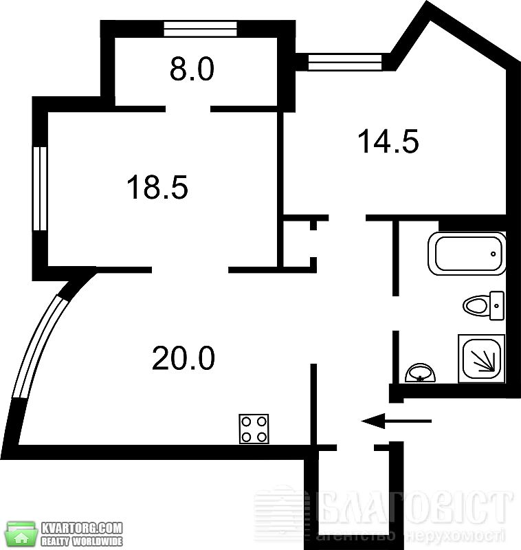 Sell 2-room apartment. Киев,  Героев Сталинграда пр — photo 6