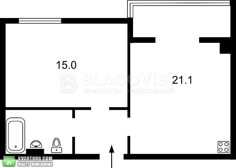 Rent out 1-room apartment. Киев,  Волошская — photo 9