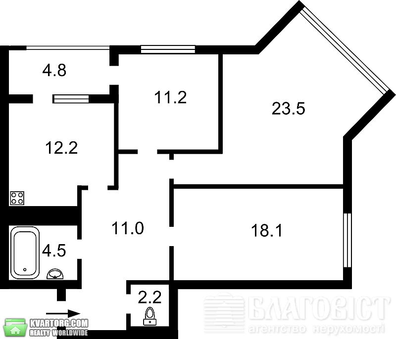 Sell 3-room apartment. Киев,  Бакинская — photo 2