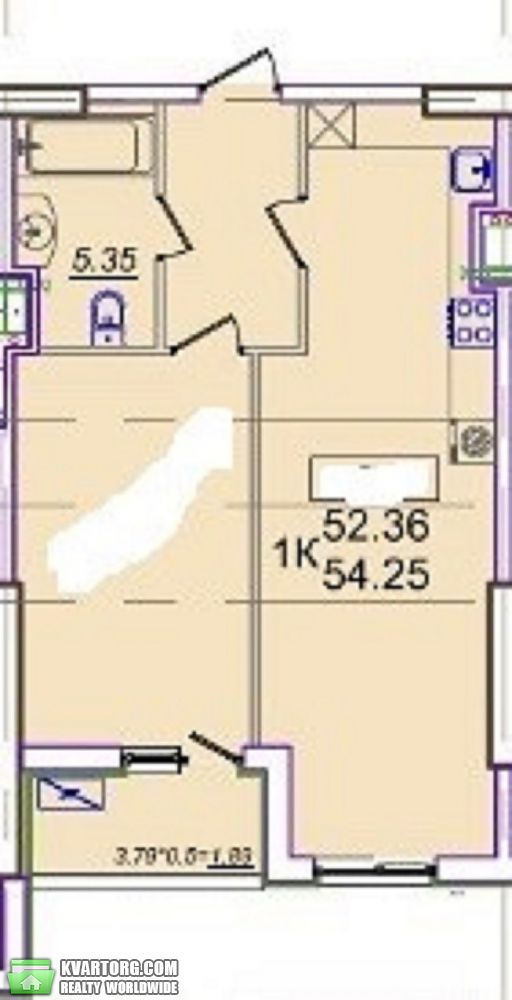 Sell 1-room apartment. Одесса, Курортный переулок — photo 5