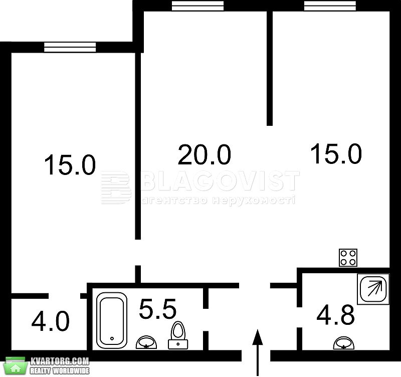 Rent out 2-room apartment. Киев,  Филатова — photo 10