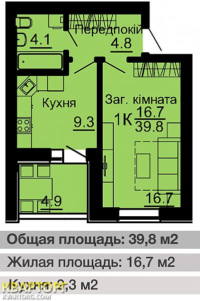 Sell 1-room apartment. Киев,  Сагайдачного — photo 5