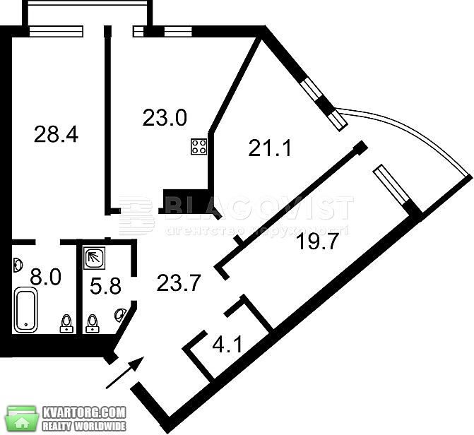 Sell 3-room apartment. Киев,  Лабораторный пер — photo 2