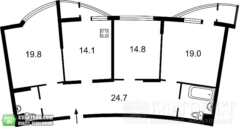 Sell 3-room apartment. Киев,  Днепровская наб — photo 2