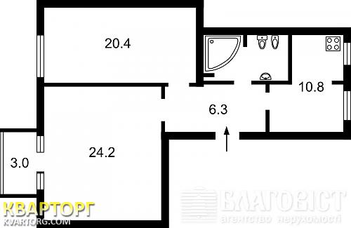 Sell 2-room apartment. Киев, Тверская — photo 2