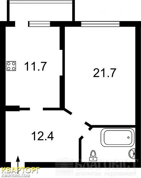 Sell 1-room apartment. Киев,  Навои пр — photo 3