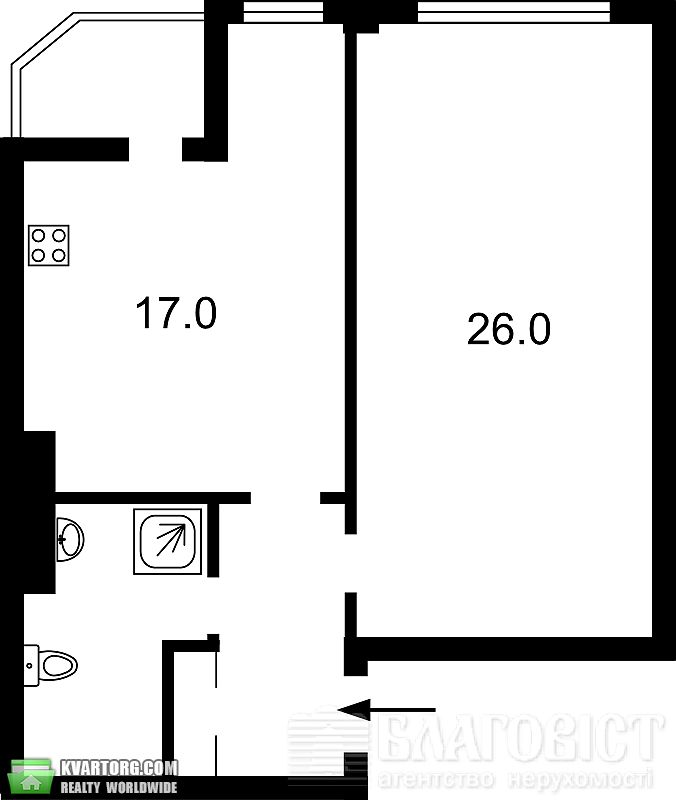 Sell 1-room apartment. Киев,  Луначарского — photo 10