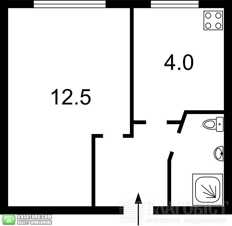 Sell 1-room apartment. Киев,  Лабораторный пер — photo 4