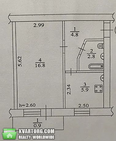 Sell 1-room apartment. Киев,  Машиностроительная — photo 5