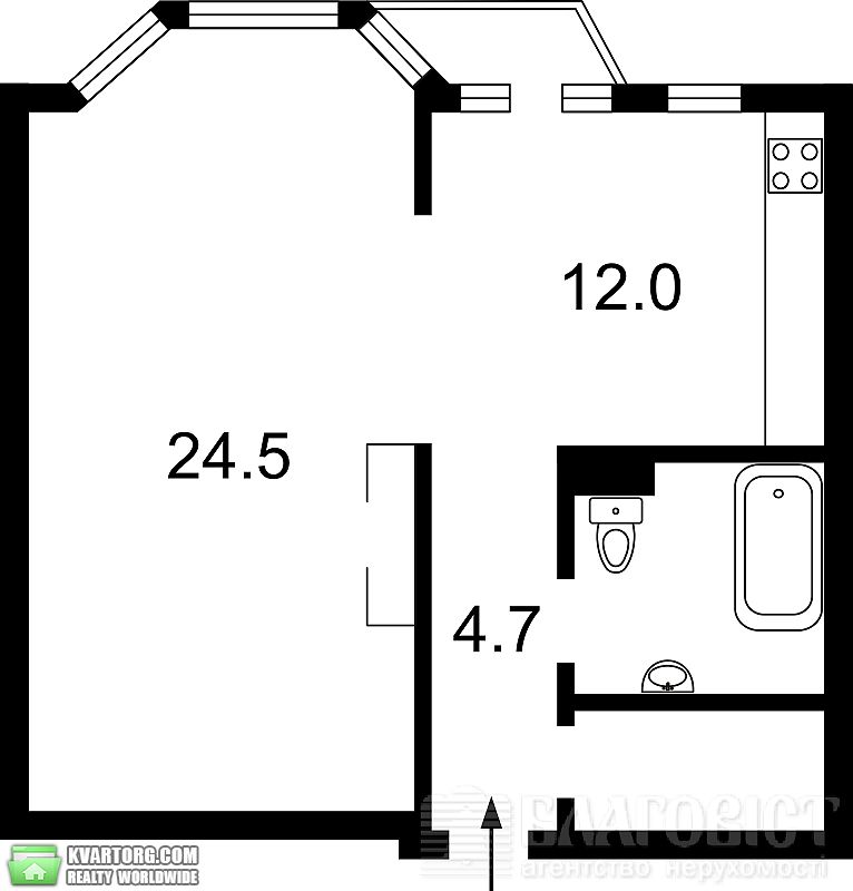 Sell 1-room apartment. Киев,  Паньковская — photo 9