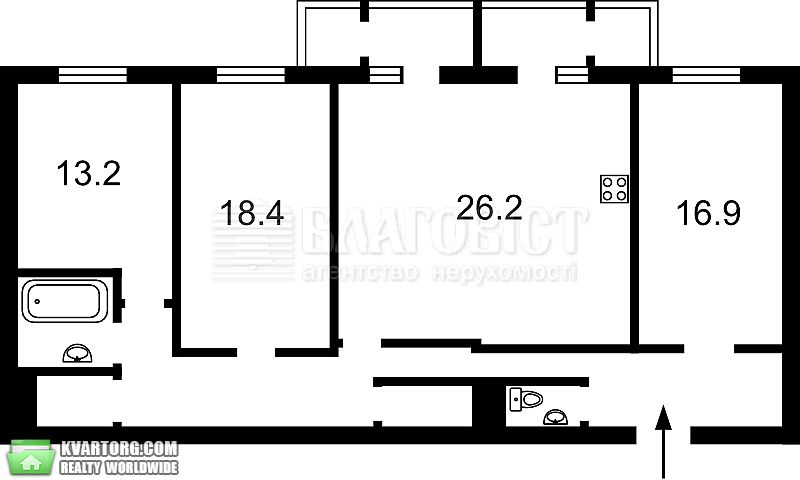 Sell 3-room apartment. Киев,  Герцена — photo 1
