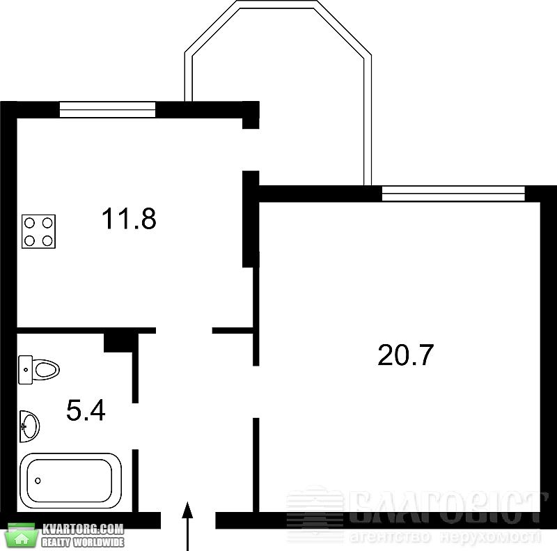 Sell 1-room apartment. Киев, Гмыри — photo 3