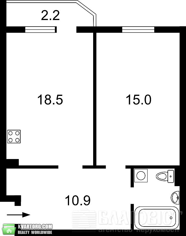 Sell 1-room apartment. Киев,  Дегтяревская — photo 2