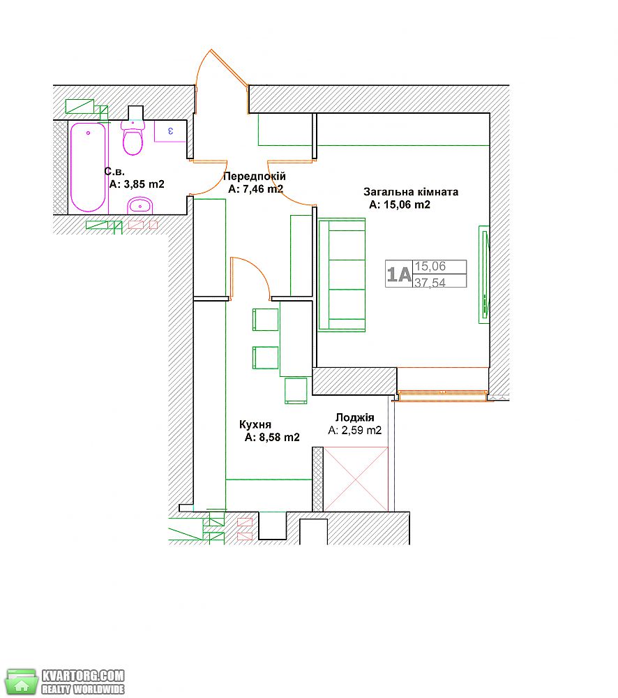 Sell 1-room apartment. Ирпень,  Круглоуниверситетская — photo 8