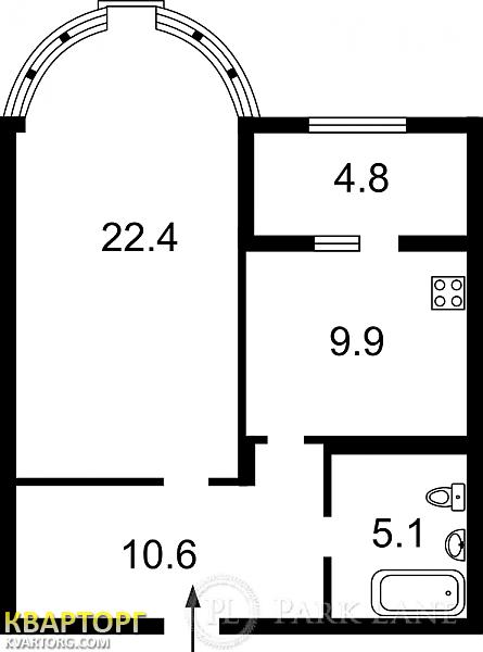 Sell 1-room apartment. Киев, Черновола — photo 5