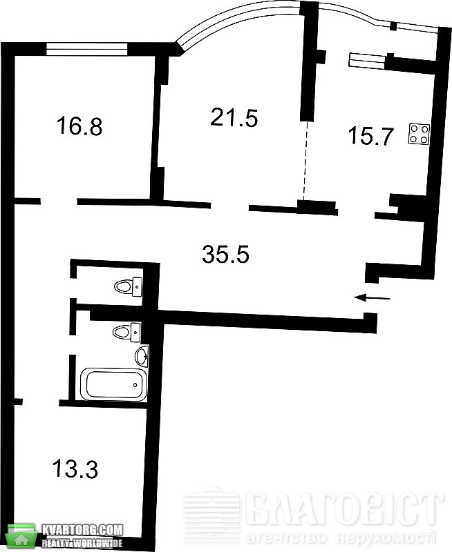 Sell 3-room apartment. Киев,  Урловская — photo 2