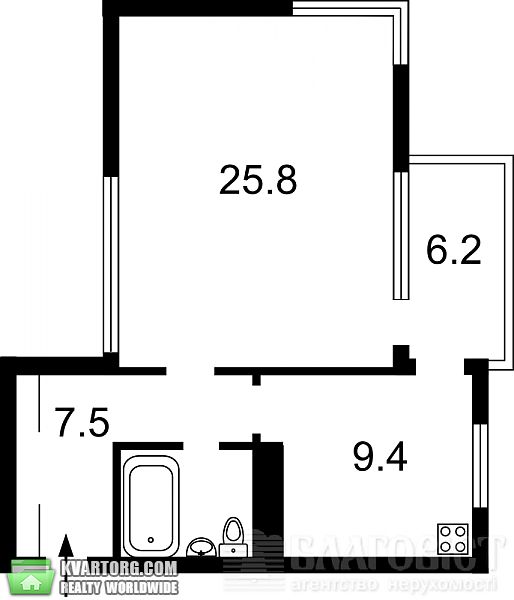Sell 2-room apartment. Киев, Петрицкого — photo 1