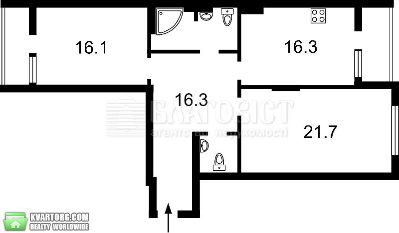 Sell 2-room apartment. Киев,  Вильямса — photo 5