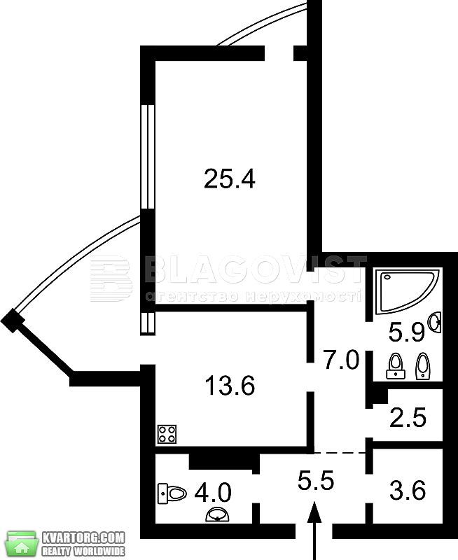 Sell 2-room apartment. Киев, Глибочицька — photo 2