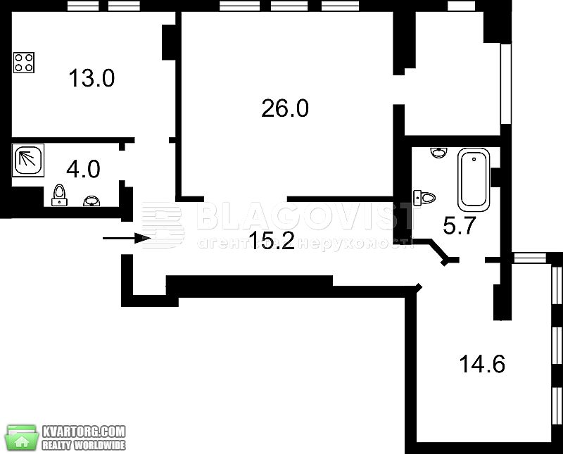 Sell 2-room apartment. Киев,  Дружбы Народов бул — photo 4