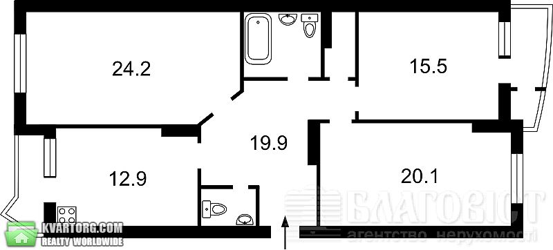 Sell 3-room apartment. Киев,  Ахматовой — photo 2