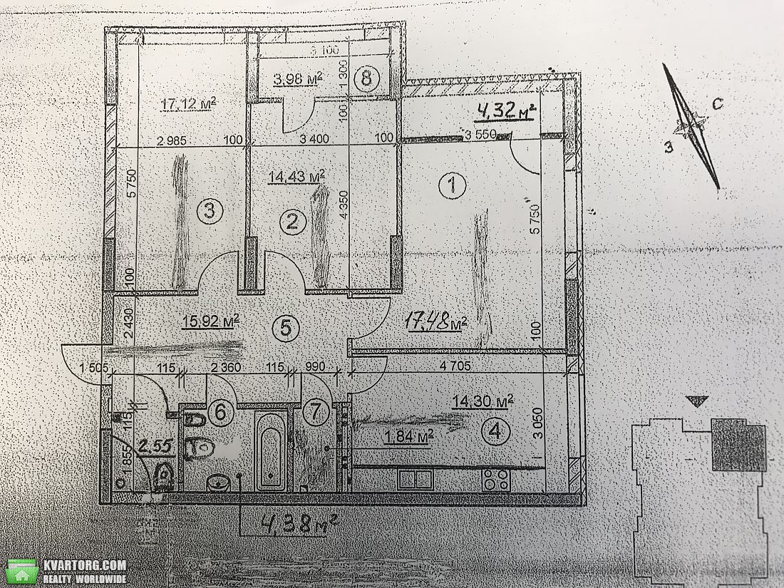 Sell 3-room apartment. Киев, Академика Глушкова просп. — photo 2