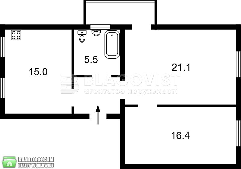 Rent out 2-room apartment. Киев,  Банковая — photo 5