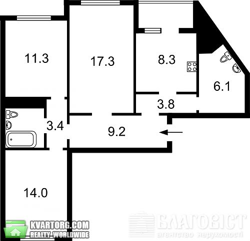 Sell 3-room apartment. Киев, Милославская — photo 4