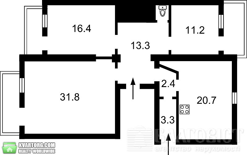 Sell 3-room apartment. Киев,  Владимирская — photo 3