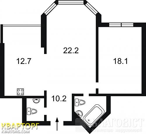 Sell 2-room apartment. Киев,  Бажана — photo 1