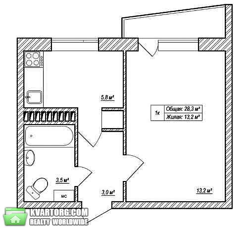 Sell 1-room apartment. Киев, Горовица — photo 2
