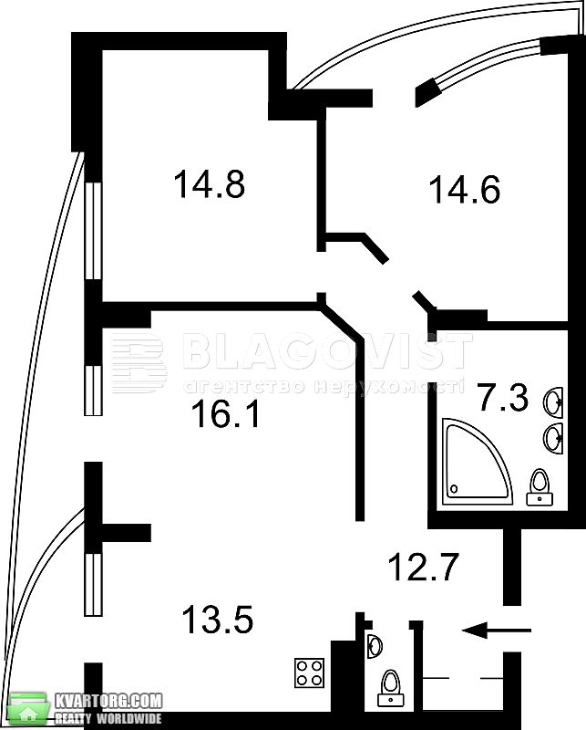 Sell 3-room apartment. Киев,  Победы пр — photo 3