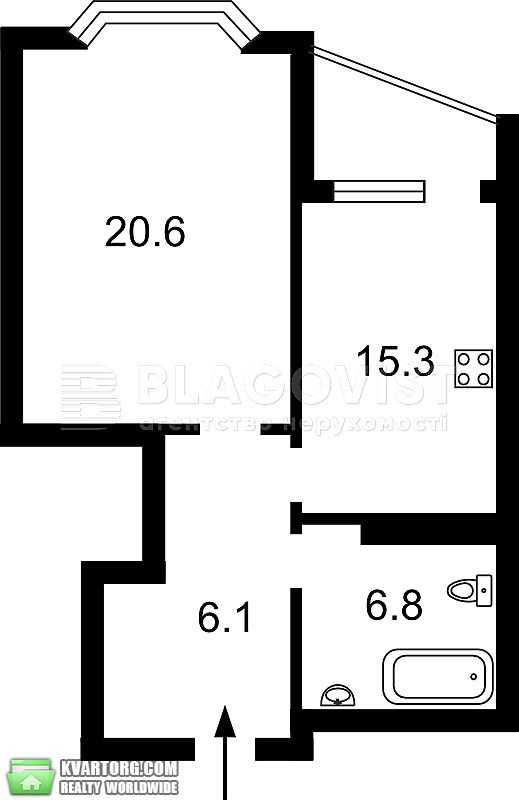 Rent out 1-room apartment. Киев,  Ахматовой — photo 4