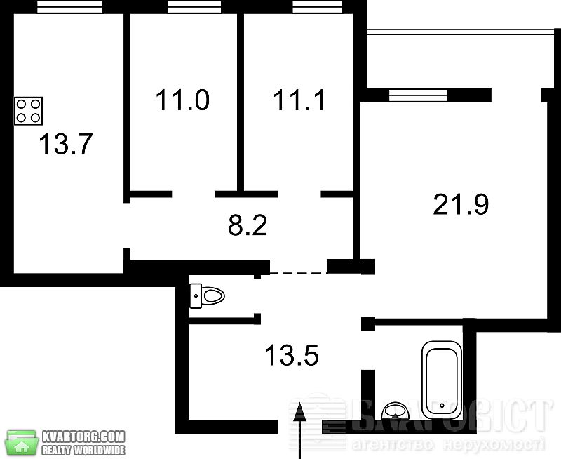 Sell 3-room apartment. Киев,  Большая Житомирская — photo 4