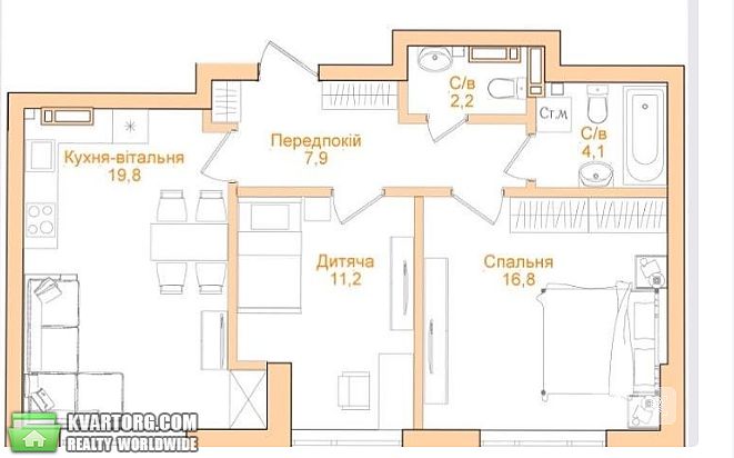 Sell 2-room apartment. Киев,  Тверской Тупик — photo 2