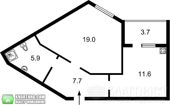 Sell 1-room apartment. Киев,  Заречная — photo 2