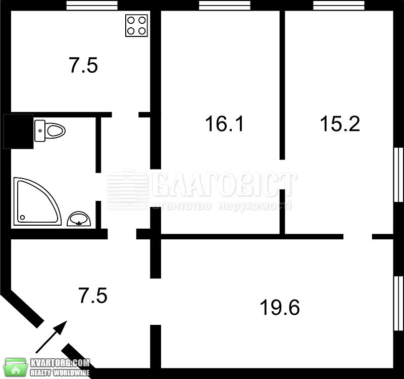 Sell 2-room apartment. Киев,  Барбюса — photo 6