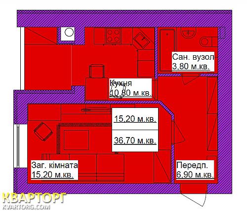 Sell 1-room apartment. Киев, Большая Окружная — photo 8