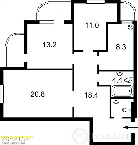 Sell 3-room apartment. Киев,  Майорова — photo 2